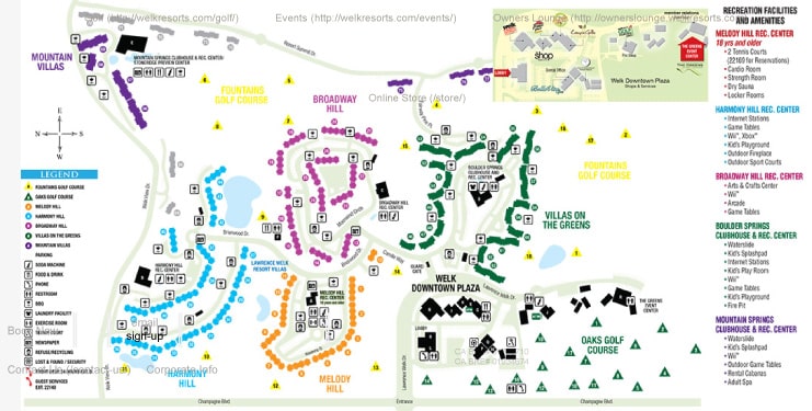 Resort Map   San Diego Welk Resorts 